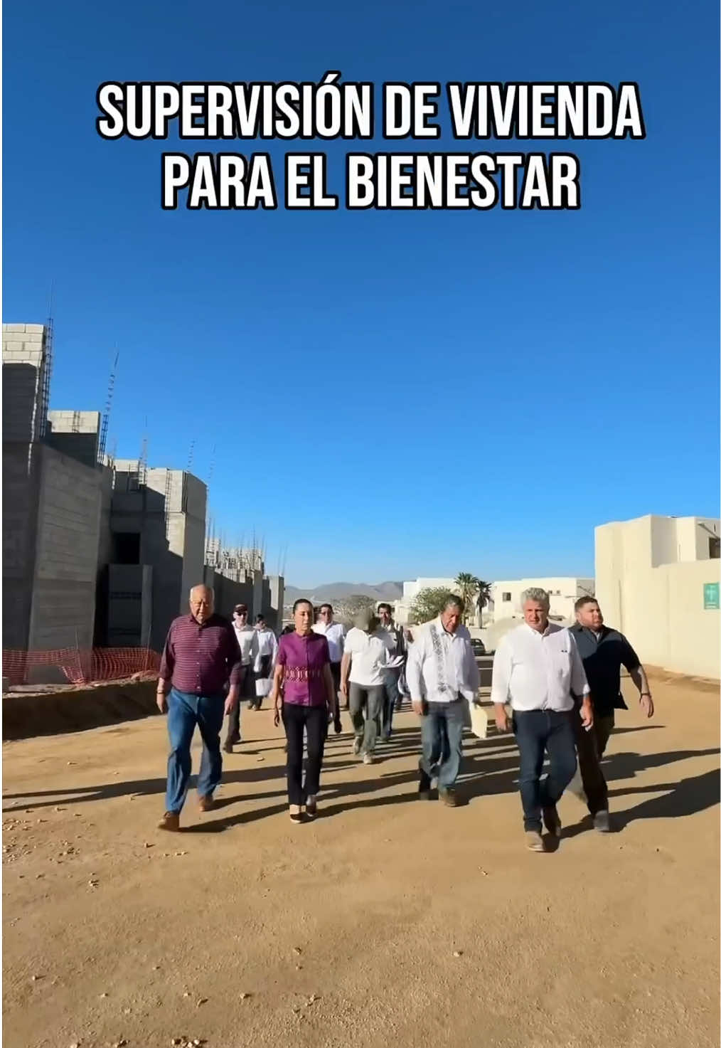 La Presidenta de México, @Claudia Sheinbaum Pardo, junto a nuestro director general, Rodrigo Chávez Contreras, encabezó la supervisión del avance de obra en Los Cabos, #BajaCaliforniaSur, donde se construye la primera unidad habitacional del programa Vivienda para el Bienestar. Este proyecto emblemático estará concluido a finales de este año y representa un paso firme hacia la transformación del país desde sus cimientos. Garantizar el derecho a una vivienda digna, segura y accesible no es sólo una meta: es un acto de justicia social que reconstruye el tejido colectivo y consolida comunidades con esperanza y futuro. #CONAVI #ViviendaParaElBienestar