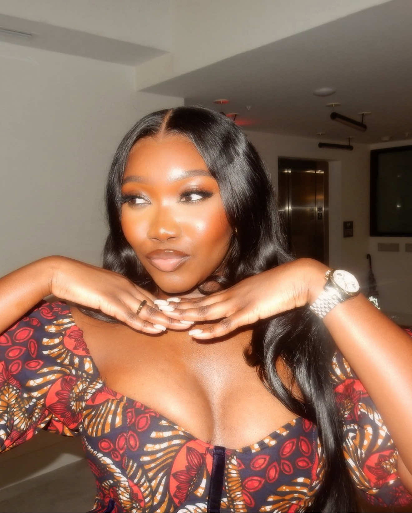 grad party but make it trad 🥰 #OOTD #graduation #nigeriantiktok #asoebi #tradoutfit #ankara 