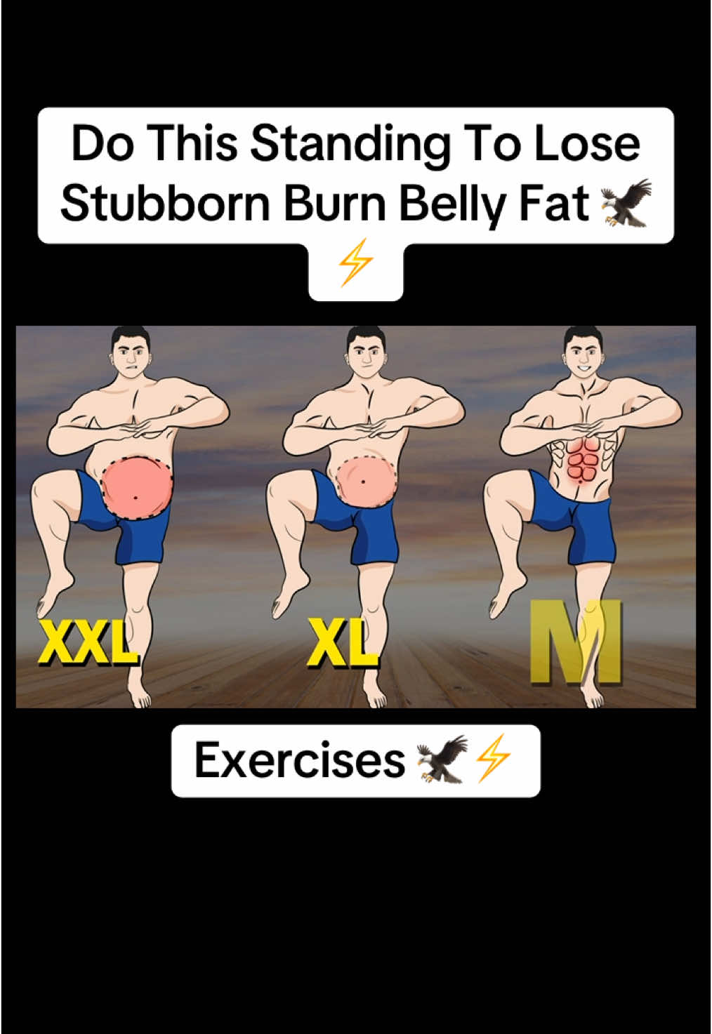 Do This Standing To Lose Stubborn Burn Belly Fat 🦅⚡️#musculation #bellyfat #bellyfatworkout #belly #absworkout #sixpackabs #Fitness #muscle 