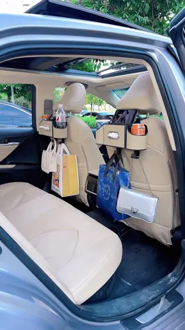 When you have this seat back organizer 😏 so cool !#geniussolution #carlife #carhacks #carorganization #caraccessories #cargoodthing #tiktokmademebuyit #carslover 
