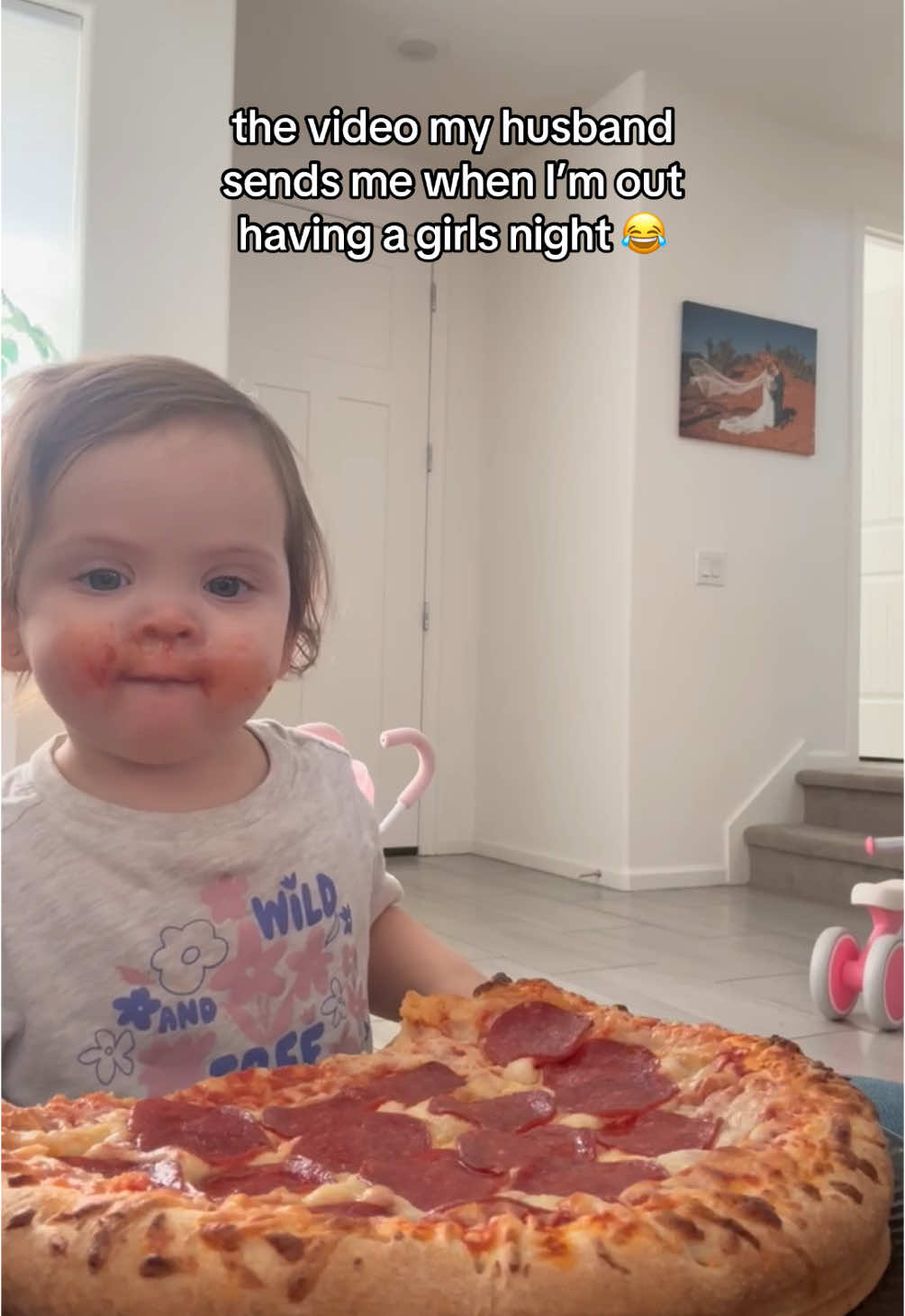 when the high chair baby gets a taste of freedom 😂😂😂 playoffs and pizza with dad!! #babytok #babyfever #MomsofTikTok #momlife #dadlife  @DiGiorno we love you 😂🍕 This video is being represented by LADbible Group. For any usage/licensing requests, please email licensing@ladbiblegroup.com 🥰