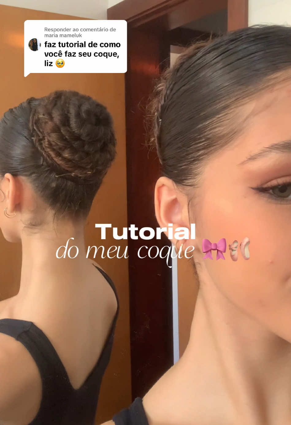 Respondendo a @maria mameluk tutorial do meu coque. 🩰🫶🏻#grwm #tiktokviral #prettygirl #fyp #multidigital #ballet #bailarina 