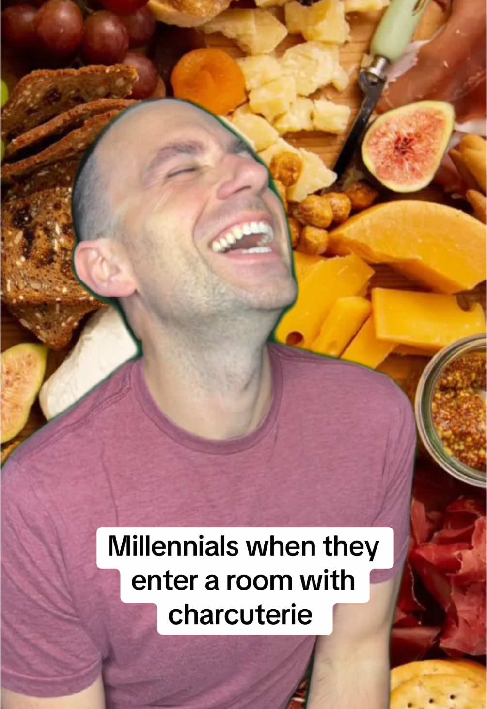 Fig jam and goat cheese HATE to see me comin #foodtiktok #charcuterie #millennial #whyamilikethis 