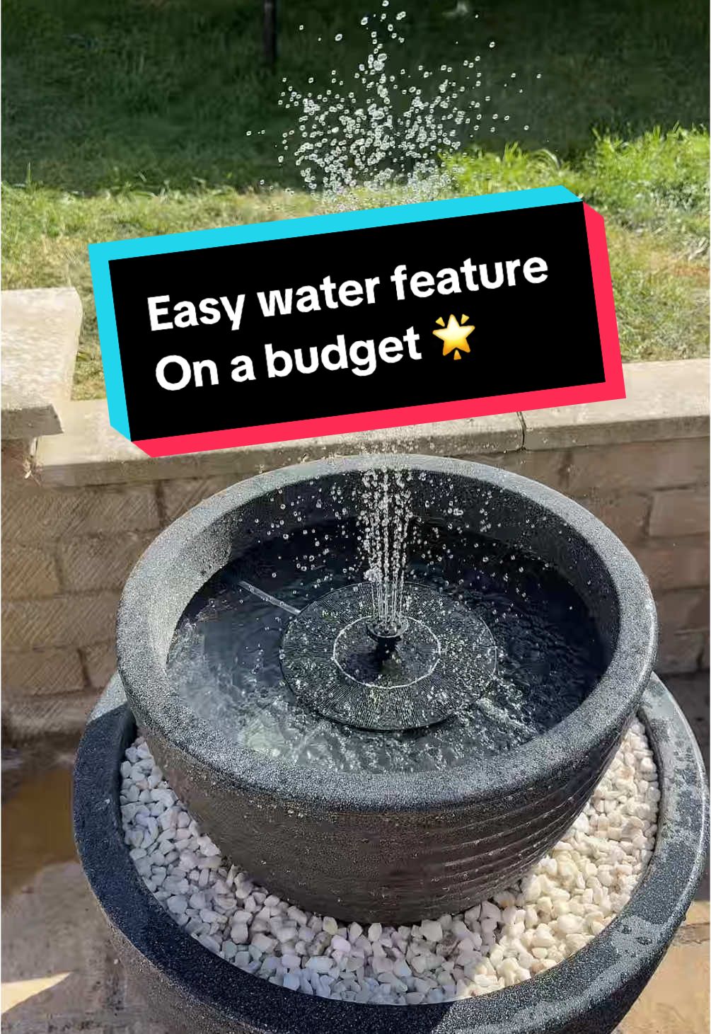 Replying to @stargate DIY a water feature at home with no running costs 🌞💧 All solar-powered, budget-friendly & SO peaceful 🧘‍♀️✨ Easy to set up, super affordable, and it gives your garden main character energy 🌿 Tap to shop & follow for more DIY garden upgrades! #DIYWaterFeature #SolarFountain #BudgetGarden #GardenGlowUp #TikTokMadeMeDoIt #PeacefulVibesOnly #OutdoorDIY #SustainableLiving #GardenVibes #RelaxingGarden #CheapGardenIdeas #BackyardInspo #TikTokHome #GardenRefresh #HomeOnABudget #summersale #spotlight 