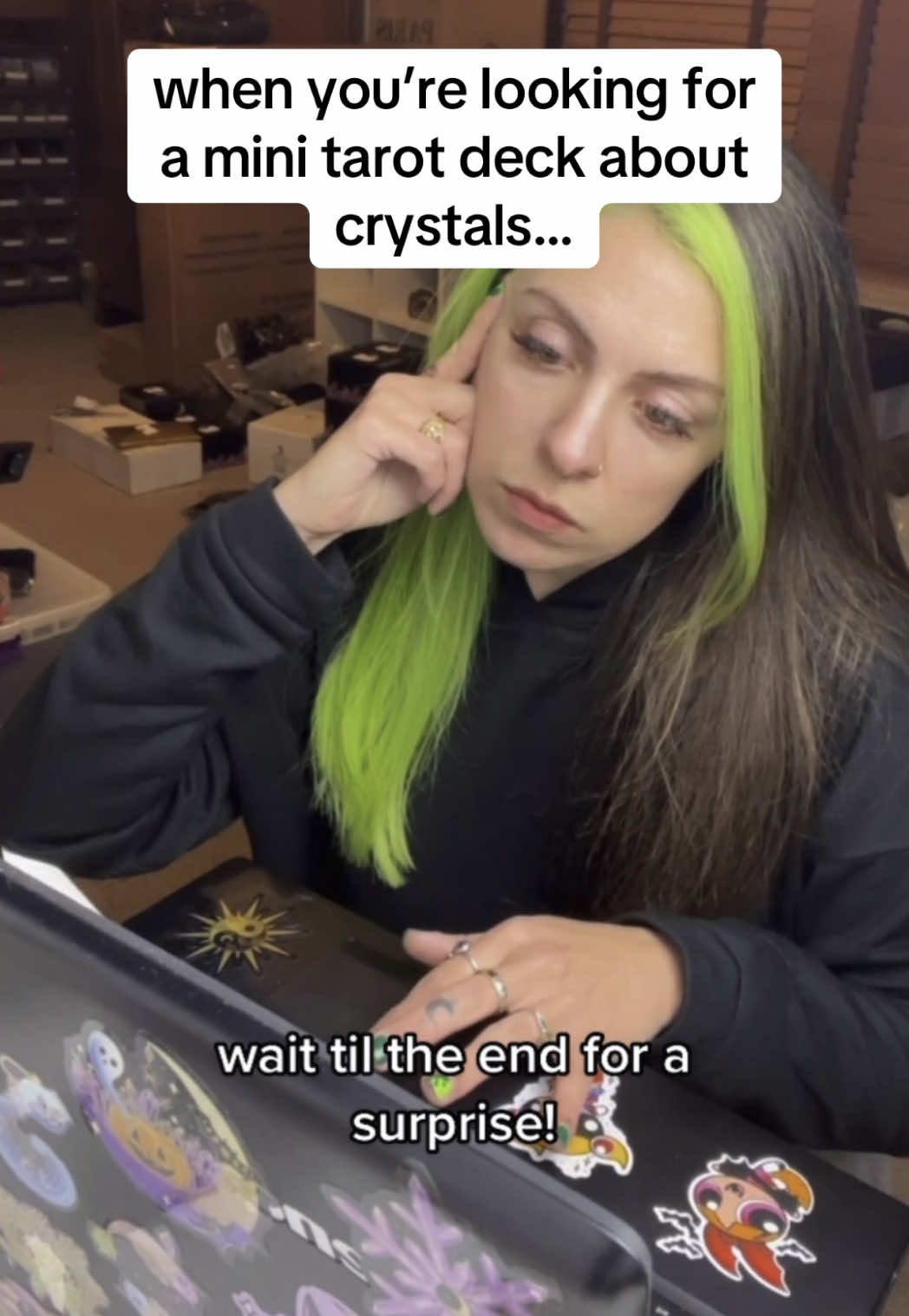 when you’re looking for a mini tarot deck about crystals… #tarotcards #tarotartist #tarotdeck #crystalstrucktarot #crystaltok #artistsoftiktok 