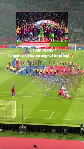 FT. Barcelona 2-3 Villarreal 🔥 Walaupun kalah barcelona tetap angkat tropi LaLiga 2024/2025🔥 .............  #barcelona #viscabarca  #juaralaliga #vensbarca🔵🔴 #nttpride🏝🔥fypシviral 