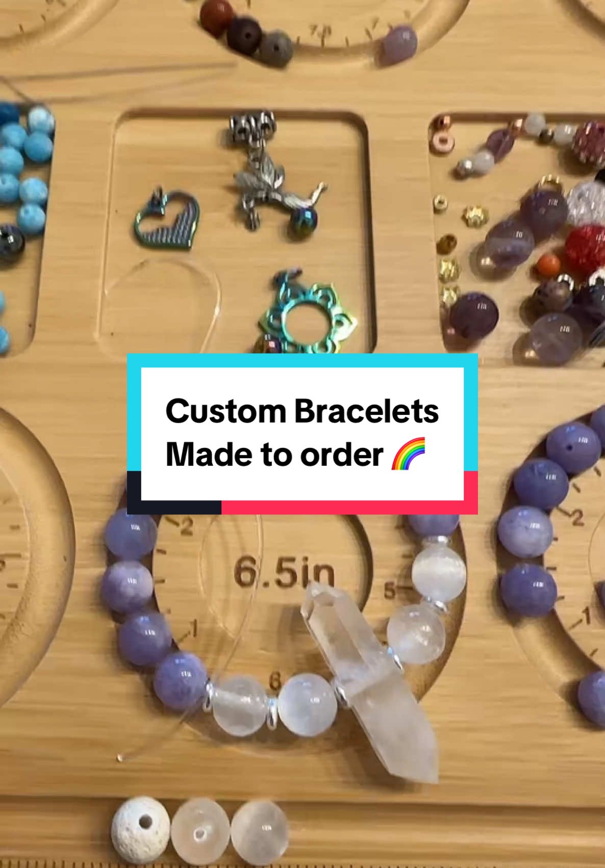 Custom crystal bracelets. You can choose by color by chakra healing by emotion or by zodiac sign. Or just get your favorite crystal! All bracelets are infused with healing energies before they ship! 💫💫💫 See the link in my TikTok shop for custom bracelets.  #selfhealing #SelfCare #crystals #spiritualwellness #crystalhealing #custombracelets #customjewelry 