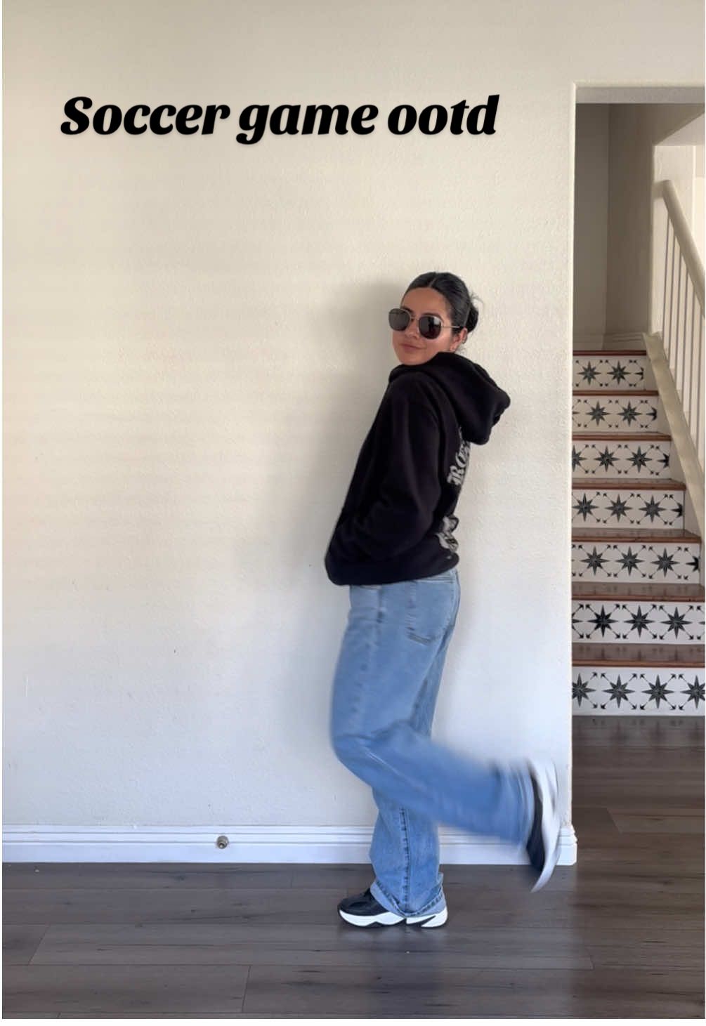 The back of the hoodie is the star 💫 of the show. Asking for a friend, does soccer ever take a break or is that just a myth lol  #soccermom #socceroutfit #socceroutfitideas #soccerlife 