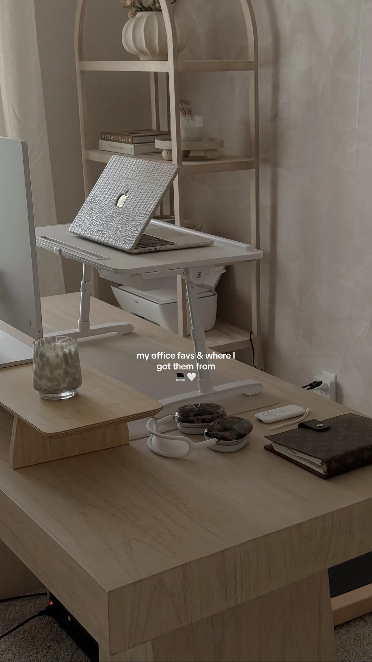 The shelf is my favorite find to date #office #homeoffice #amazonfinds #homegoods 