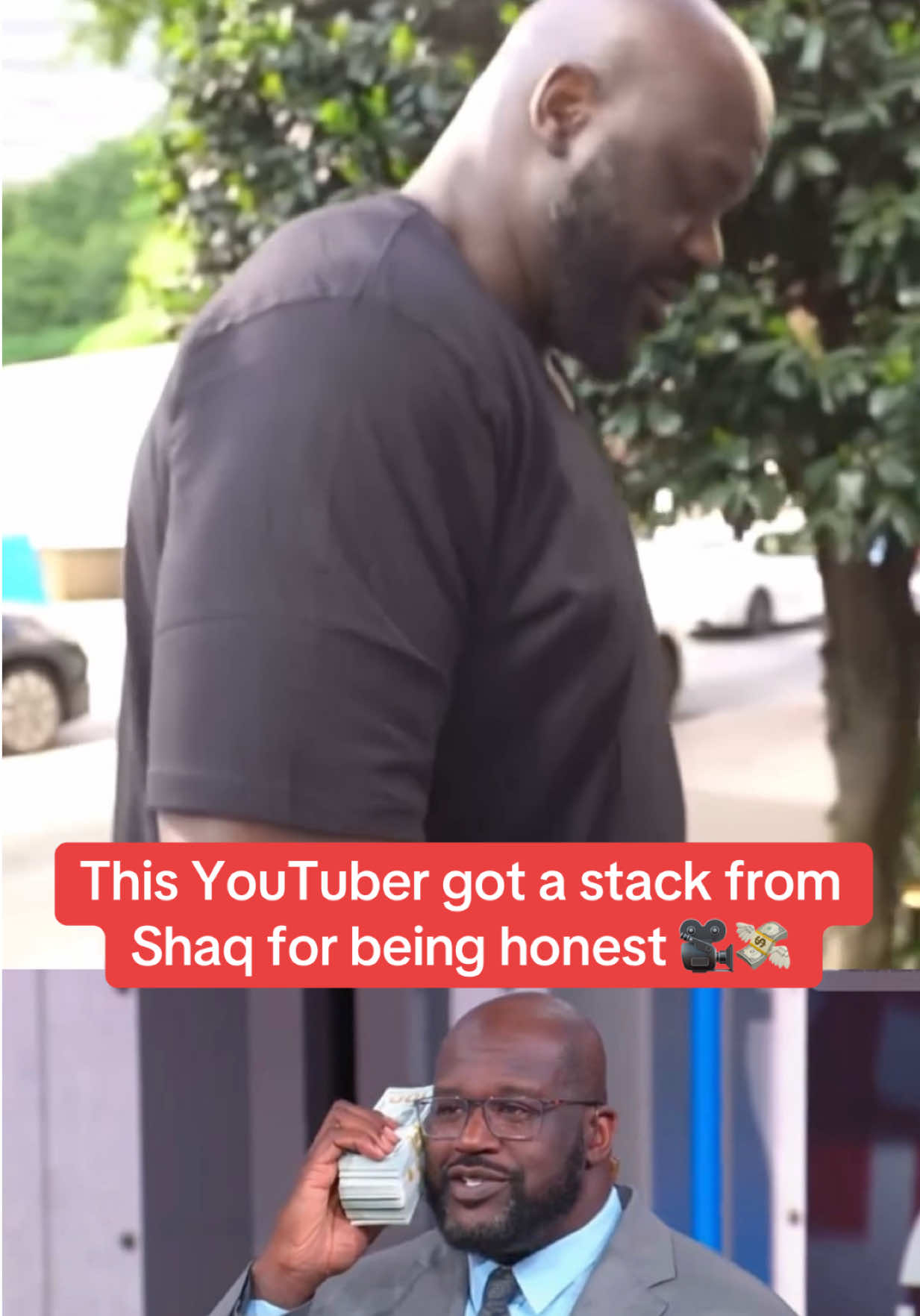 A good deed turned into a payday with Shaq 💰🫶 (via @KENCAMEUP ) #wholesome #shaq #youtube #NBA #nbabasketball #sports 