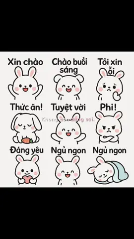 Bộ sticker thỏ vô tri dễ thương xỉu – đủ mood: 