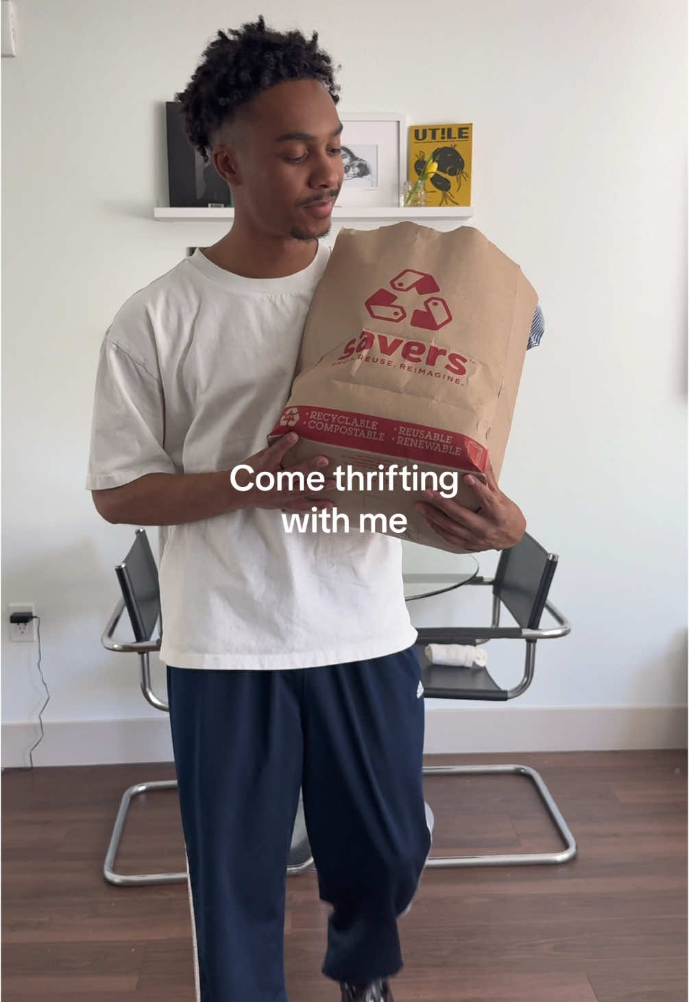 POV of me actually finding something at the thrift! #thrifthaul #mensfashion #streetwear 
