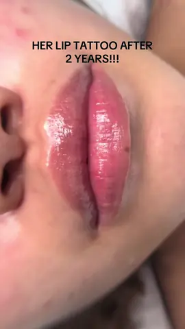 LIP TATTOO AFTER 2 YEARS! #healedlipblush #lipblush #liptattoo #permanentmakeup #beauty #tattooart 