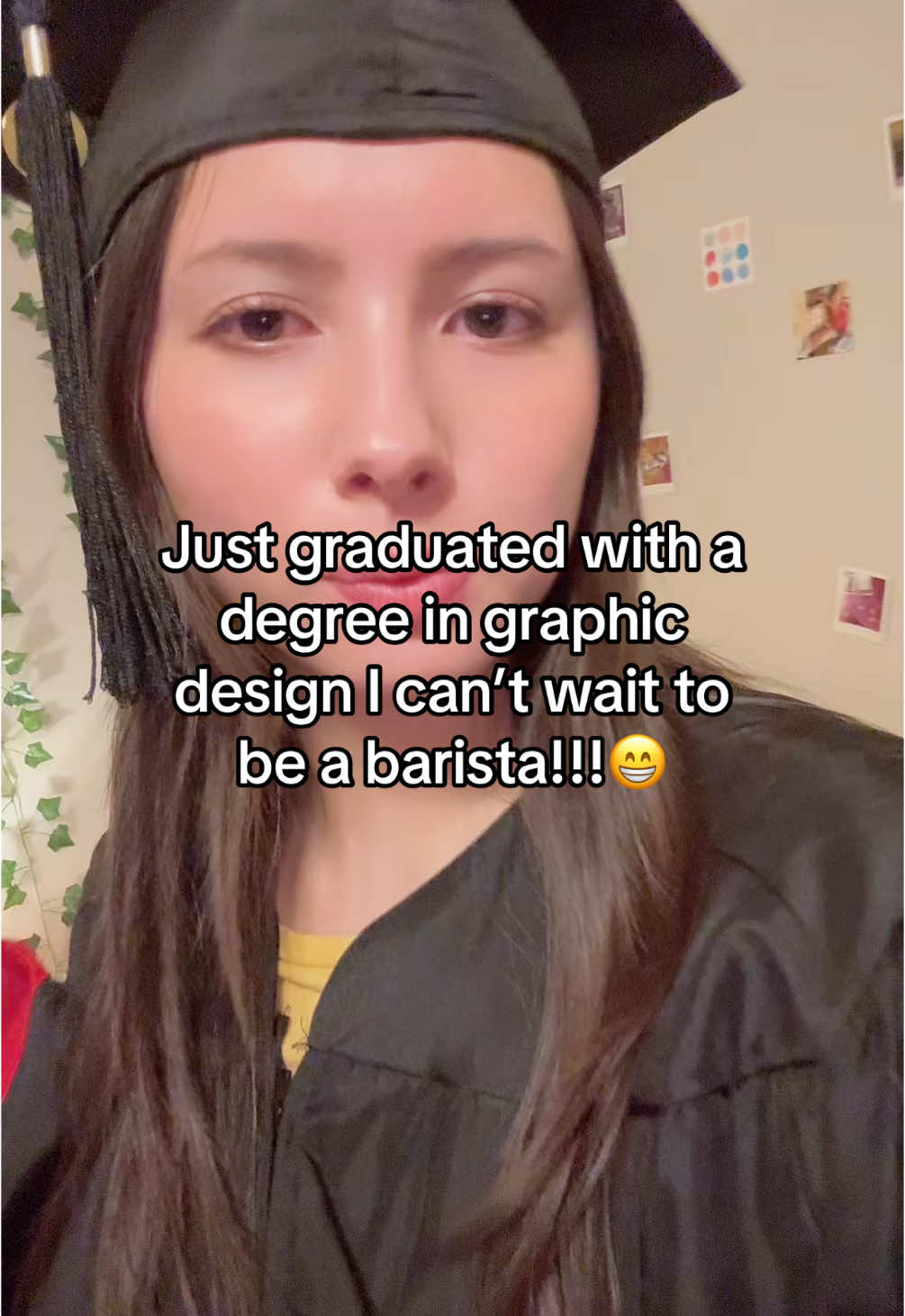 Joking… who want me tho #graduated #graphicdesign 