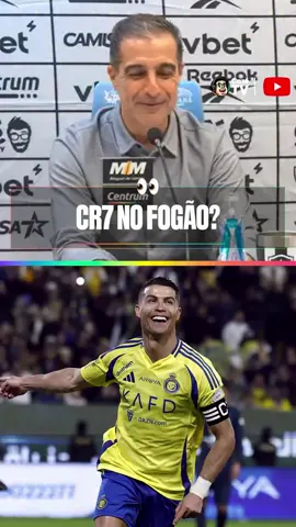 JÁ IMAGINOU, O ROBÔ NO GLORIOSO? 👀😳 Renato Paiva foi questionado sobre uma hipotética vinda do Cristiano Ronaldo para o Brasil, ou melhor, para o Botafogo. E é claro que o Mister não seria bobo, né? AAHAHHA SERIA MUITO BEM-VINDO 😂😂 📹 Botafogo TV #BrasileirãoNaCazéTV #BrasileirãoNoYouTube #Botafogo #TikTokEsportes