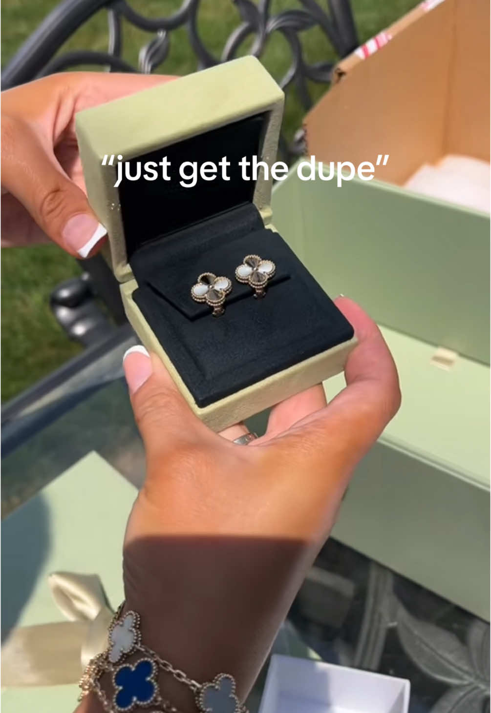 Unboxing the iconic Van Cleef Guilloché Alhambra earrings ✨ Are they worth the hype? 😍 #VanCleef  #VanCleefArpels #AlhambraEarrings #VanCleefAlhambra #LuxuryUnboxing #JewelryUnboxing #TikTokJewelry #LuxuryTok #JewelryTok #ElegantJewelry #DesignerJewelry #LuxuryAesthetic #UnboxingTikTok #JewelryAddict #VanCleefUnboxing #JewelryLover #LuxuryJewelry #GlamUnboxing #TikTokFashion #BoujeeTok #LuxuryStyle #LuxuryLifestyle #ViralUnboxing #LuxuryGirlies