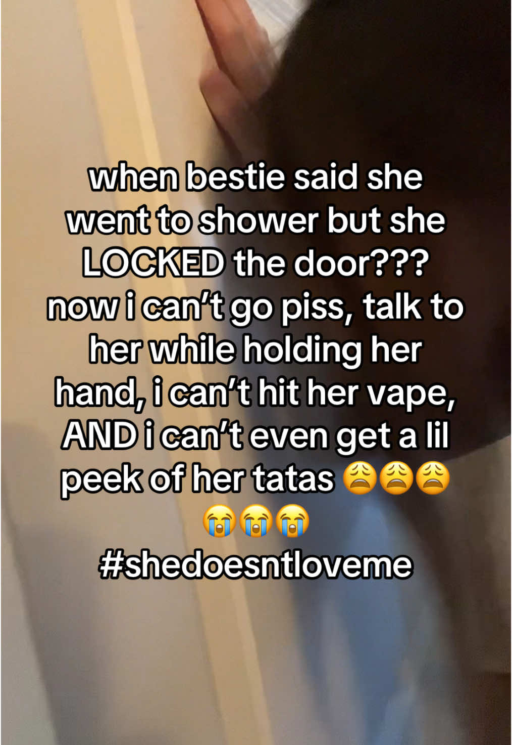 she was yelling “what do you wanttt” and patienceee the entire time, shouldn’t have locked the door then