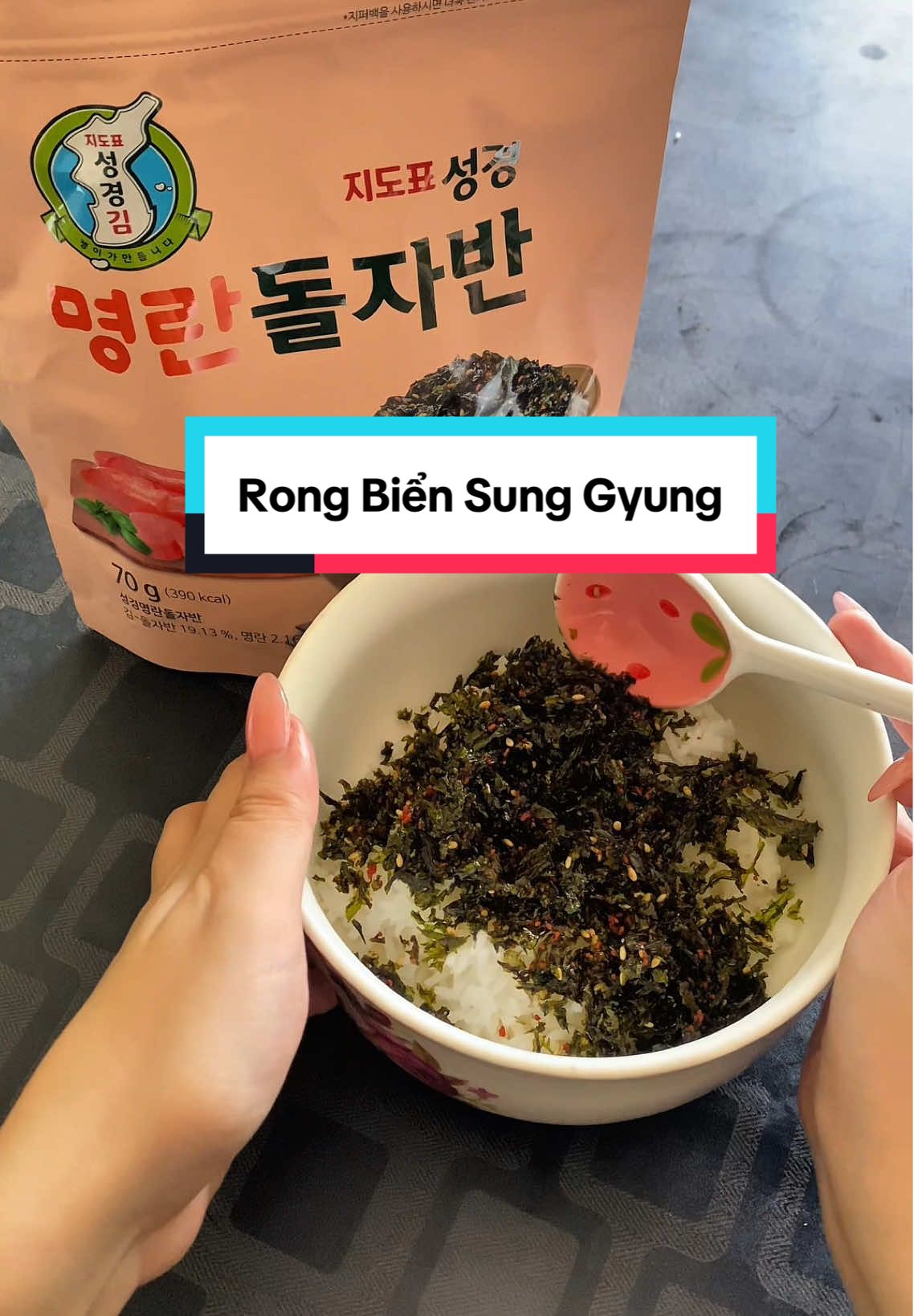 Ngon thiệt sự, toàn ăn hết veo cơm với rong biển Sung Gyung #sunggyung #rongbientrungcatuyet #rongbien #rongbienanlien 