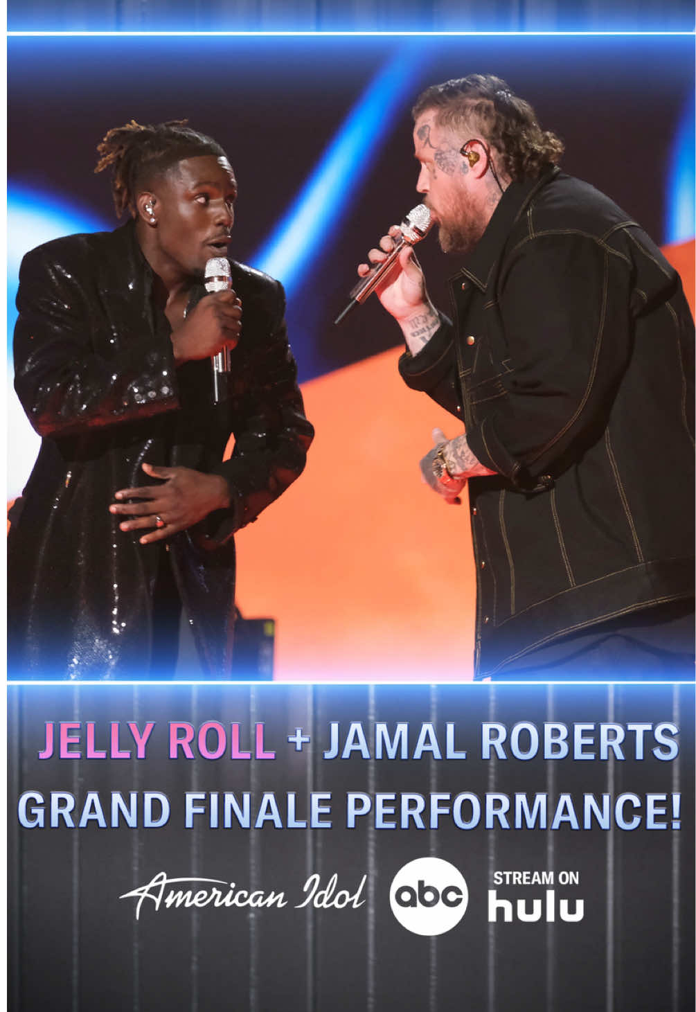 Raw, real, and unforgettable from @officialjamalroberts and @Jelly Roll! 🔥 #AmericanIdol
