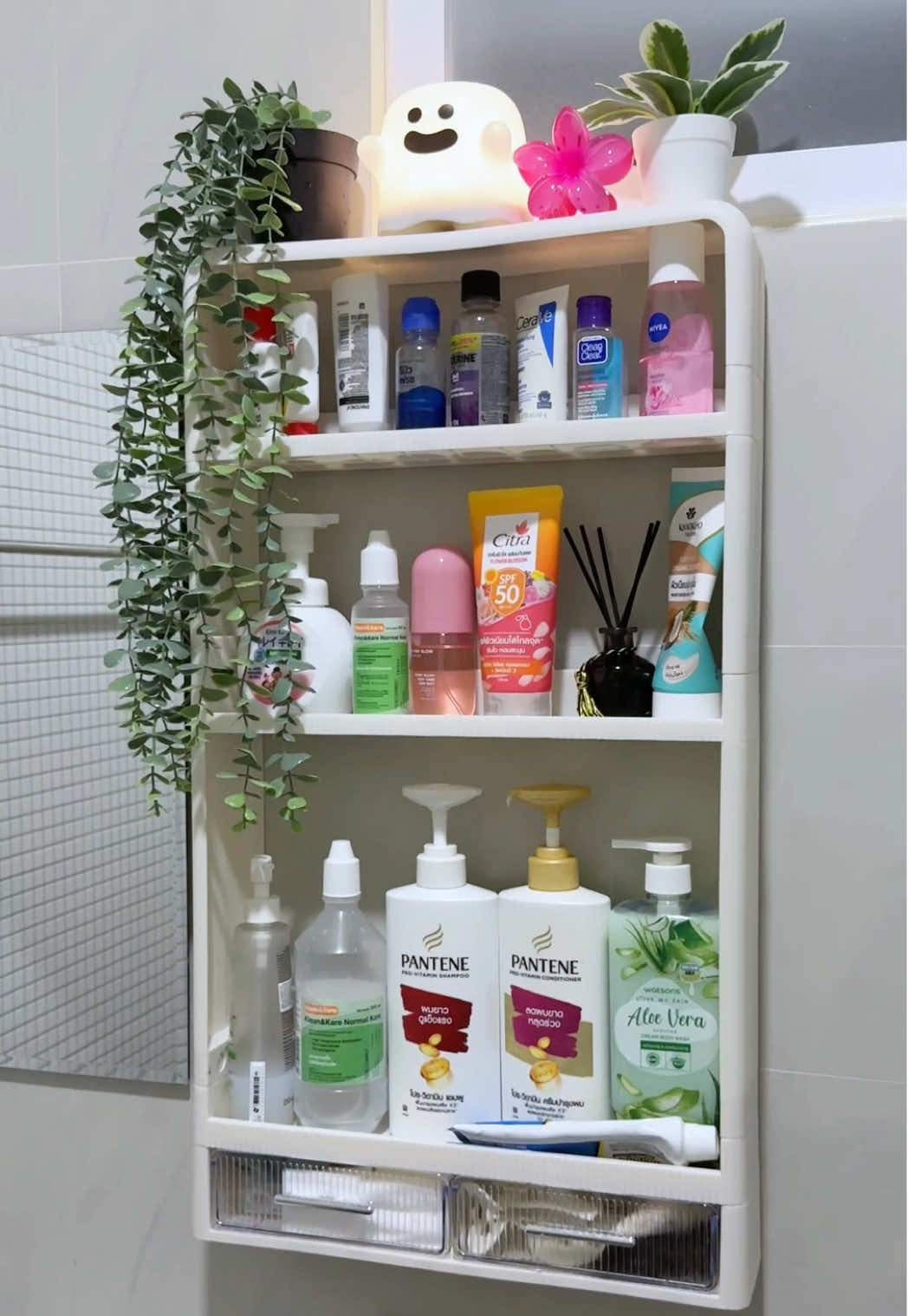 ไม่ต้ิงวางของที่พื้นแล้ววว 🧻🚰 #ชั้นวางของ #ชั้นวางของในห้องน้ํา #ชั้นวางของอเนกประสงค์ #เด็กหอ