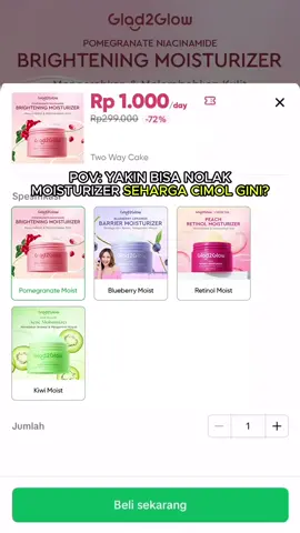 🔥 No more wajah kusam karena ada Pomegranate Moisturizer 😜💓 Cuss checkout di TikTok Live now yaah! #g2g #pomegranatemoisturizer  #bekasjerawat #kulitkusam #skincaremencerahkan #niacinamide 
