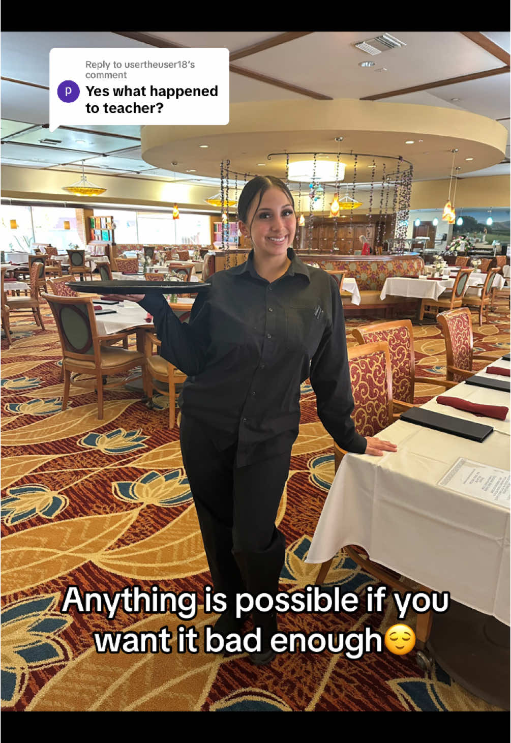 Replying to @usertheuser18 I do all 3 😌 #anythingispossible #server #waitress #teacher #toddlerteacher #tiktok #tiktokfamous #onemillionfollowers #fyp #foryou #xyzbca 