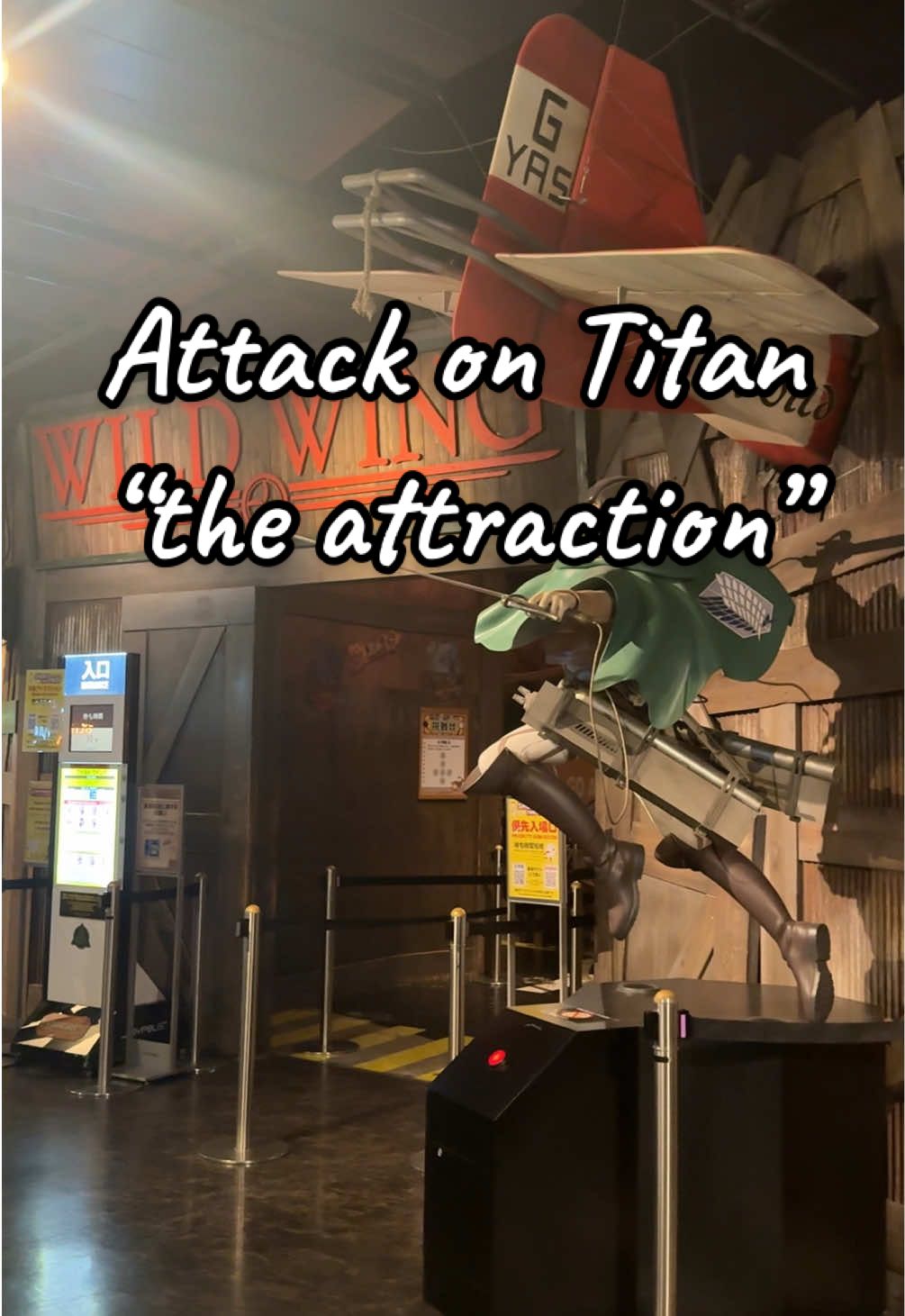 If you’re in Tokyo, visit this new Attack on Titan “the attraction” at Tokyo Joypolis! #AttackOnTitan #aot #leviackerman #levi #eren #erenjaeger #joypolis #tokyo #japan #travel #fyp #foryoupage 
