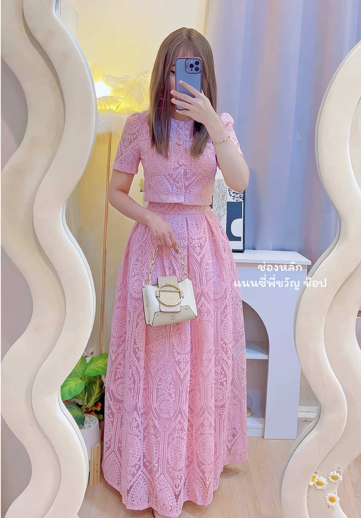 ชุดนี้สวยมากก🩷🫶🏻 XS-4XL #งานป้าย #ชุดออกงาน #งานบุญงานบวช😇 #แนนซี่พี่ขวัญช๊อป 