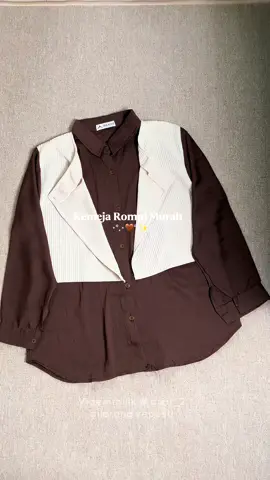 Syifa kemeja rompi warna mahogany harga murah cuma 50rb cocok untuk outfit ngampus 😍🥰 #fyppppppppppppppppppppppp #fypシ゚ #OOTD #outfit #kemeja #atasanwanita 