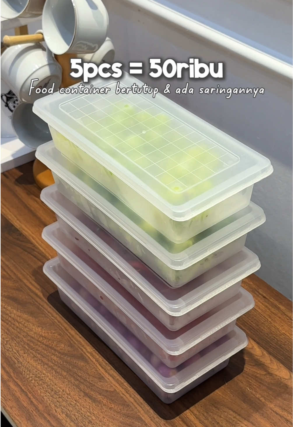 Membalas @Omalia76 5pcs harganya cuma 50ribu. #wadahbumbu #wadahsayur #wadahsayurdikulkas #wadahdaging #wadahserbaguna 