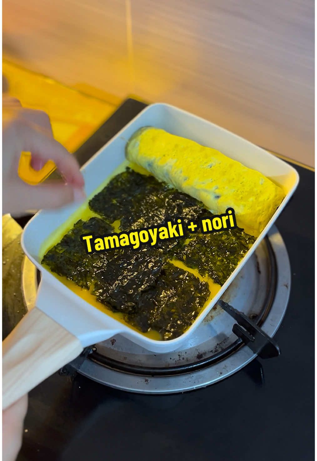 Tamagoyaki + nori #tamagoyaki #wajantamagoyaki #wajanantilengket #dapurkuning 