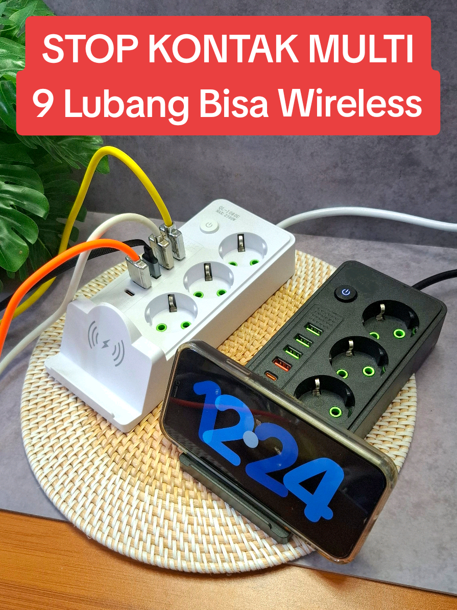 Stop kontak multi 2500W total ada 8 lubang colokan & 1 charger wireless. Ada 4 ports USB A dan 1 type C, 3 colokan listrik. Power socket multi fungsi utk charhe HP, tablet, anek gadget & perangkat elektronik. #stopkontak #stopkontakmultifungsi #stopkontakmurah #powersocket #colokan #charger #chargerhp #chargermultifungsi #stopkontaklistrik #kabelroll #kabelcolokan #stopkontakoptivia #optivia  @optivia 
