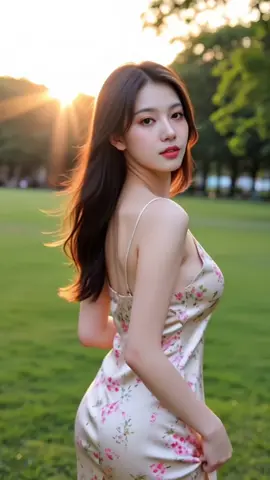 Beautiful Girl Strolling in the Park #tiltok #xuhuongtiktok #shorts #vibes #aigirl 