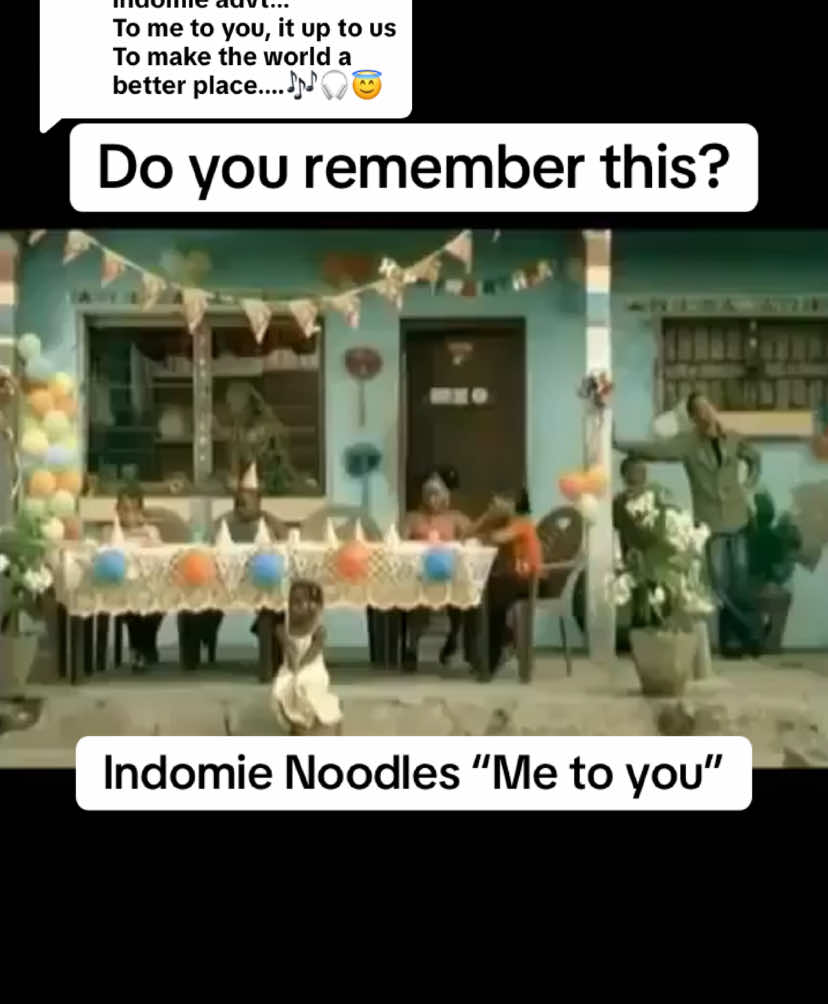 Replying to @@kizz_Bizzy Brining back to your memory the advert from Indomie Noodles “Me to you” Do you remember this? 🥺❤️ This will make you nostalgic ❤️ Enjoy this nostalgia ❤️ THIS IS MEMORIES LORD ❤️ #memories #memoriesbringback #memories_lord 