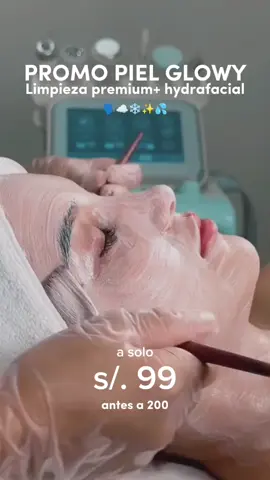 PROMOCIÓN PIEL GLOWY✨💦 incluye: • Doble Limpieza • Exfoliación • Hydrafacial • Paleta Ultrasónica • Vapor Ozono • Extracción de espinillas y comedones • Alta Frecuencia • Aparatología Koreano infrarrojo • Mascarilla descigestiva nutritiva • Arco LED y/o Mascarilla LED • Hidratación • Serum • Fotoprotector 💗 promoción válida por todo mayo #fyp #glowy #pielsana #pielbonita #hydrafacial #limpiezafacial 