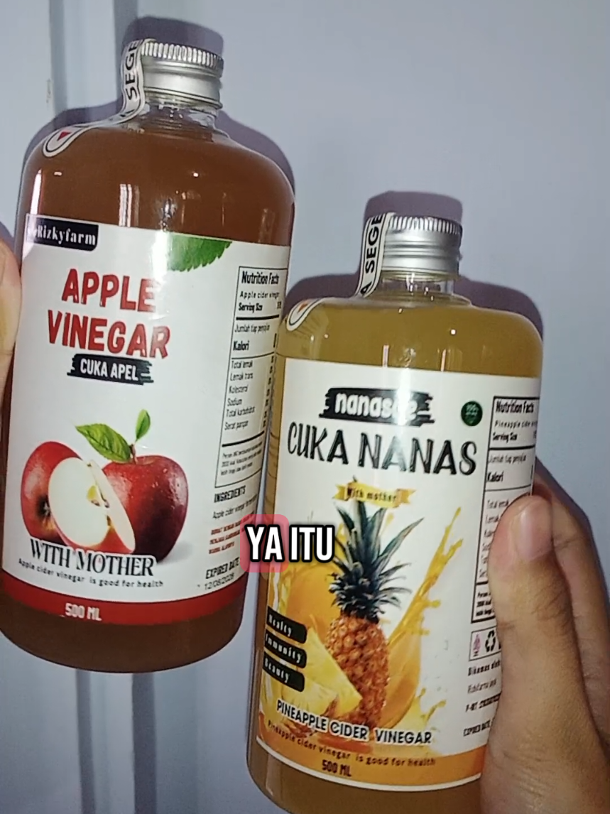 Cuka apel dan cuka nanas tinggi antioksidan bagus banget untuk tubuh #cukaapel #cukananas 