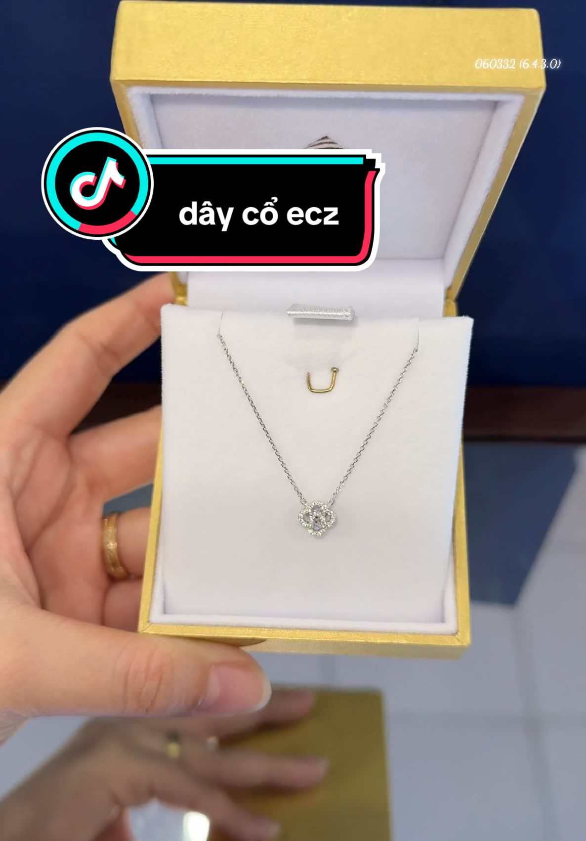 Dây cổ vàng trắng xinh xĩuuu 😊 #viraltiktok #xu_huong #pnjcoopmartsoctrang #pnj 