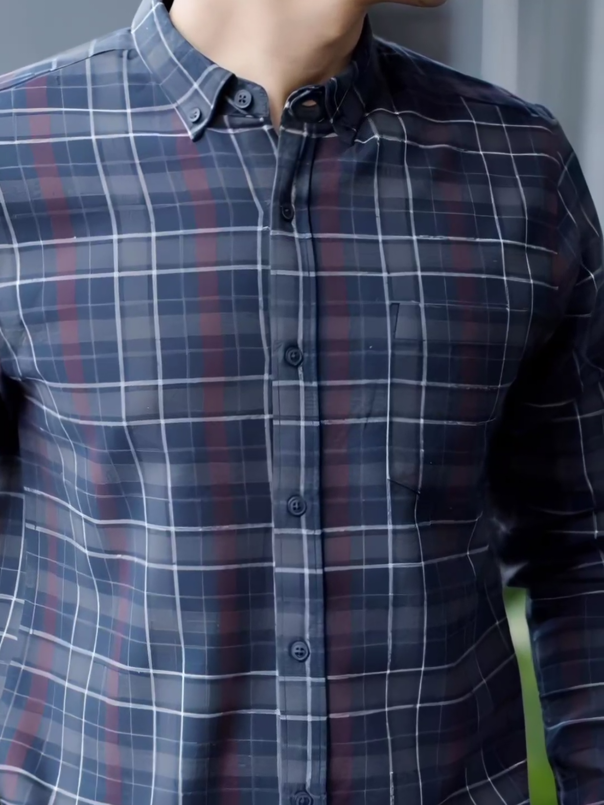 OXCON kemeja Tangan Panjang Flannel Cotton 2024 navy maroon white #kemeja #kemejaflanel #kemejapria #kemejaterbaru #atasan #setelan 