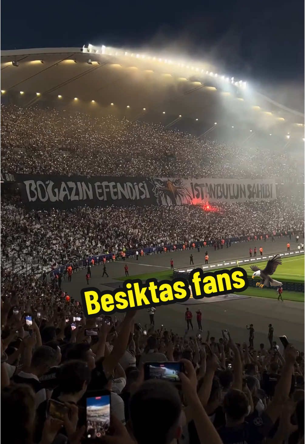 Besiktas fans making a pre-match light show for their side 🤳 | 🎥: dailybjk on Instagram | - #superlig #turkishfootball #turkeyfootball #besiktas #besiktas1903 #footballfans #europeanfootball #footballstadium #football #Soccer #futbol #futebol #footy #footballground #footballpitch 