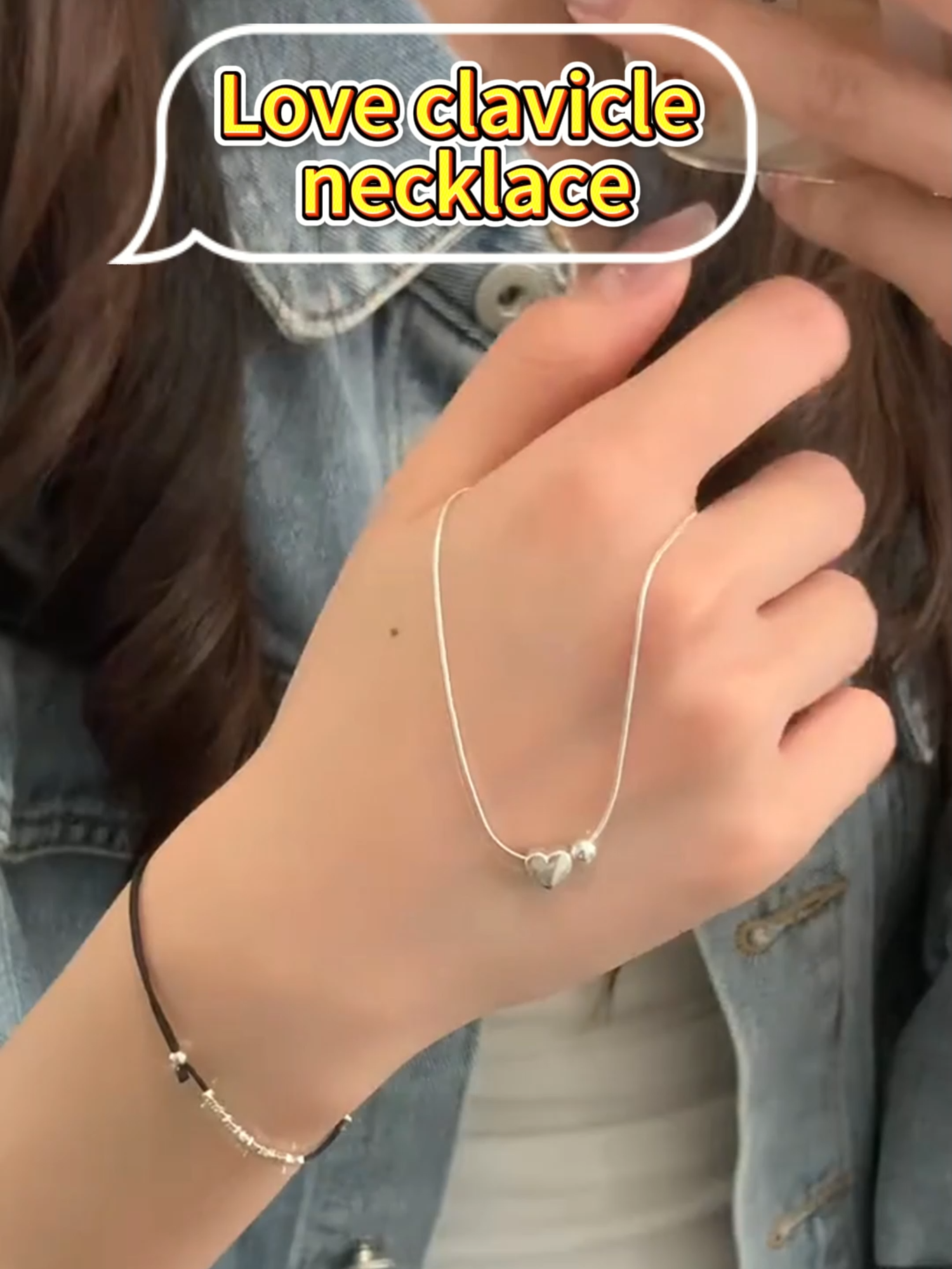 This heart-shaped clavicle necklace is breathtakingly beautiful#tiktok #foryou #fyp #necklace #accessories