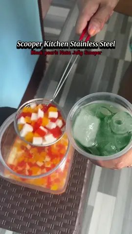 Ang gnda nito gmitin na scooper na to..☺️perfect to sa mga my small business kgaya ng milkteahan☺️..#stainlesscooper #jellynata #blackpearls #strainer 