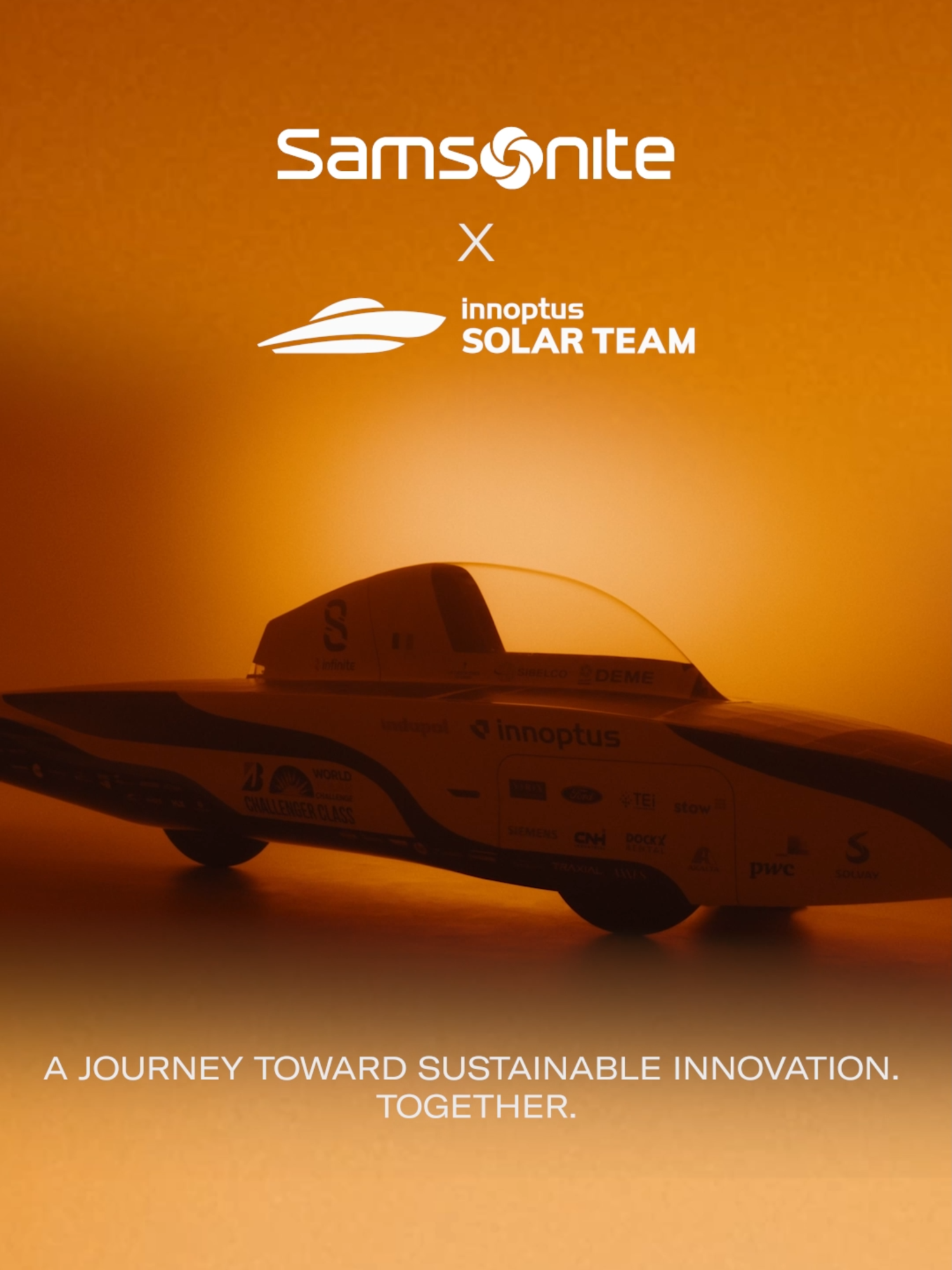 We are proud to announce a new partnership with the @solarteam_be, world-renowned champions in solar car racing. This collaboration underscores a shared commitment to innovation, sustainability, and seamless travel. #mysamsonite #innoptussolarteam #innovation #sustainability #circular