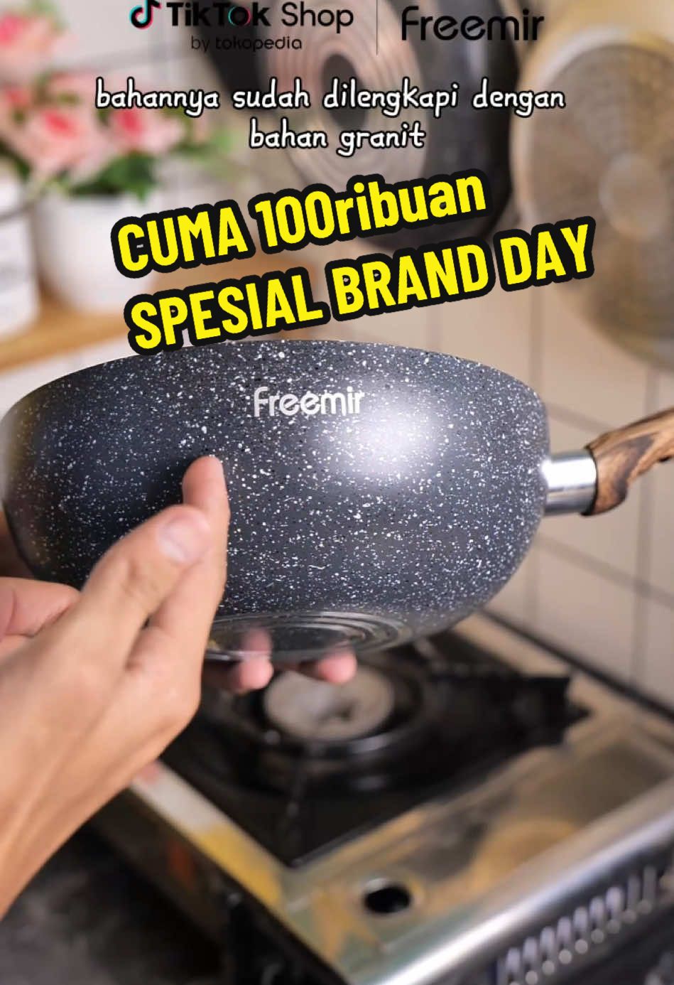 wajan granit anti lengket 20cm cekung diskon 70% gak percaya? borong di keranjang kuning😍 #wajan #wajanantilengket #wajanmurah #fyp #SuperBrandDay #foryou #diskon 