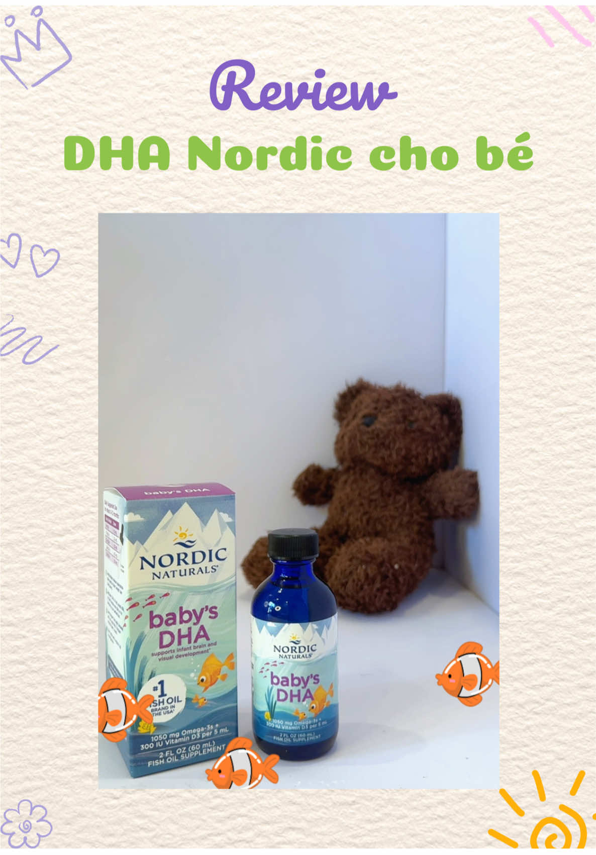 Nhà các mẹ có sử dụng DHA không? Trộm vía Cá và Sò đều rất hợp Nordic, các mẹ tham khảo nha #dha #omega #omega3 #review #mevabe #review  #dhababy #dhanordic #d3nordic 
