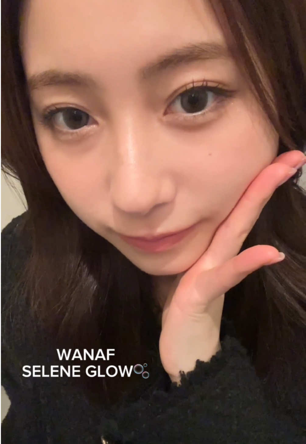 ミンジュちゃんイメージモデルのWANAFから新色カラコンが登場✨ 瞳に艶を重ねるシアーファンデーションレンズ🫧 自然になじむグレーなので普段使いしやすい♩ #pr #ワナフ #セレングロー 