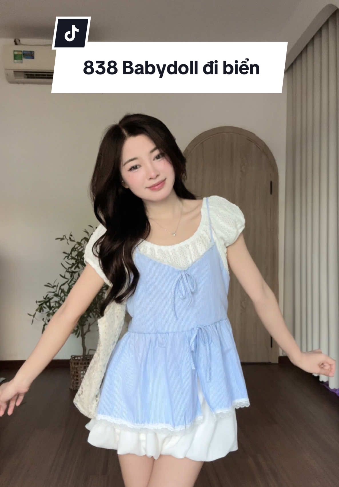 Áo babydoll đi biển @TIMO FASHION #goclamdep #reviewquanao #fyp #setdoxinh #babydoll #dibien 