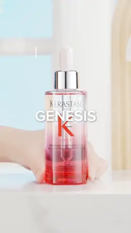 Feel confident in every strand. Kérastase Genesis Shampoo and Serum work together to give you stronger, healthier hair, reducing the worry of hair fall.#KerastaseID #GENESIS #HairFall
