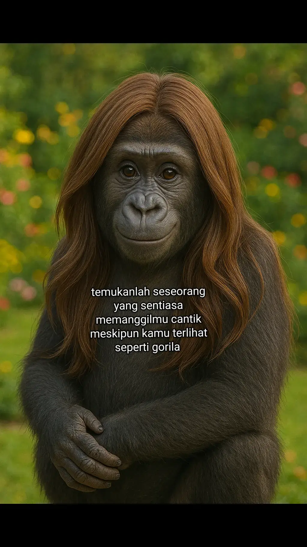 temukanlah seseorang yang sentiasa memanggilmu cantik meskipun kamu terlihat seperti gorila 