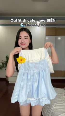 Lên outfit đi cafe view BIỂN 🔥🌴🌤️📸 #xuhuong #beachoutfit #aohaiday #aoxinh #summeroutfit 
