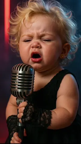 Modonna singing “Material girl” as a baby #baby #singing #ai #fyp #materialgirl #madonna 